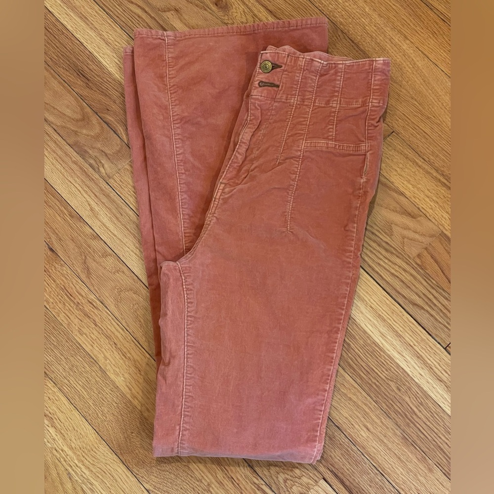 We The Free Rust/Orange Flare Corduroy Pants